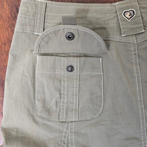 KUHL Khaki A-Line Mini Skirt - Size 6 - Picture 6 of 8